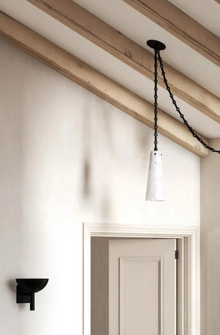 Contemporary Lucca Chandelier 202A-3 in Alabaster, 3-Light Vintage Alabaster Pendant Cluster