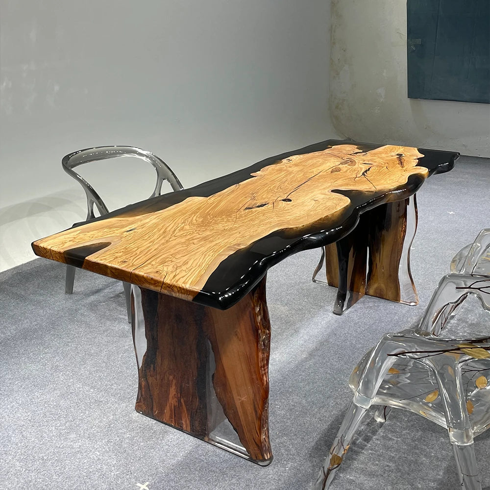 Olive Wood Epoxy Table