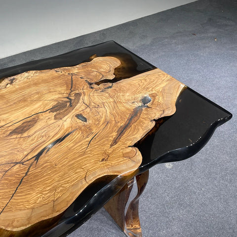 Olive Wood Epoxy Table