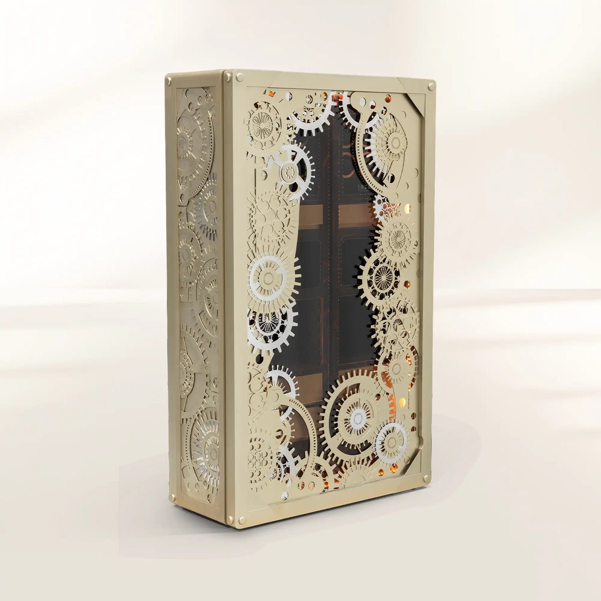 Baron Safe with Electric Opening System, Gold-Plated Brass