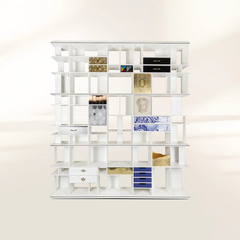 Brass Glass Hidden Storage Display Cabinet
