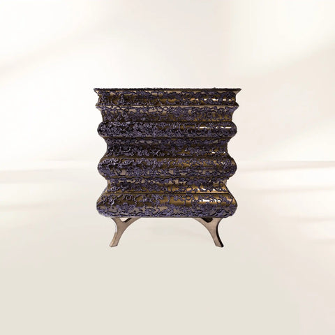 Hand-Painted Tile Curio Cabinet