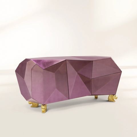 Diamond-Inspired Sideboard Cabinet