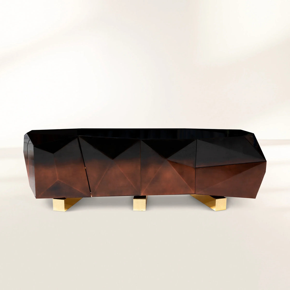 Hidden Storage Faceted Design Sideboard