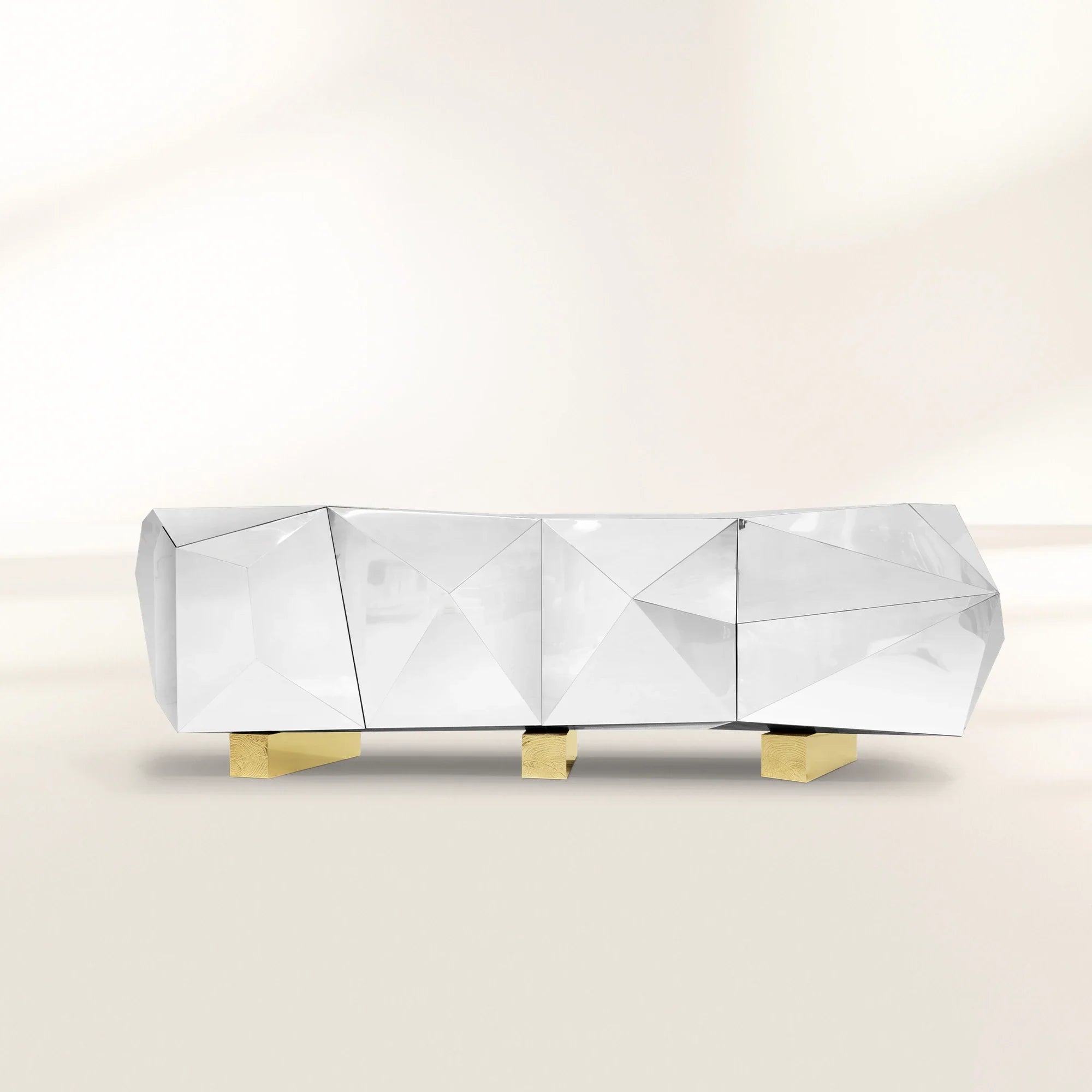 Hidden Storage Faceted Design Sideboard