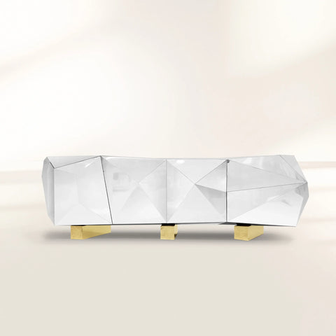 Hidden Storage Faceted Design Sideboard