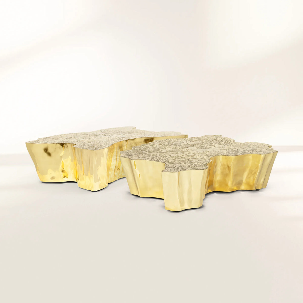 Brass Sculptural Form Coffee Table