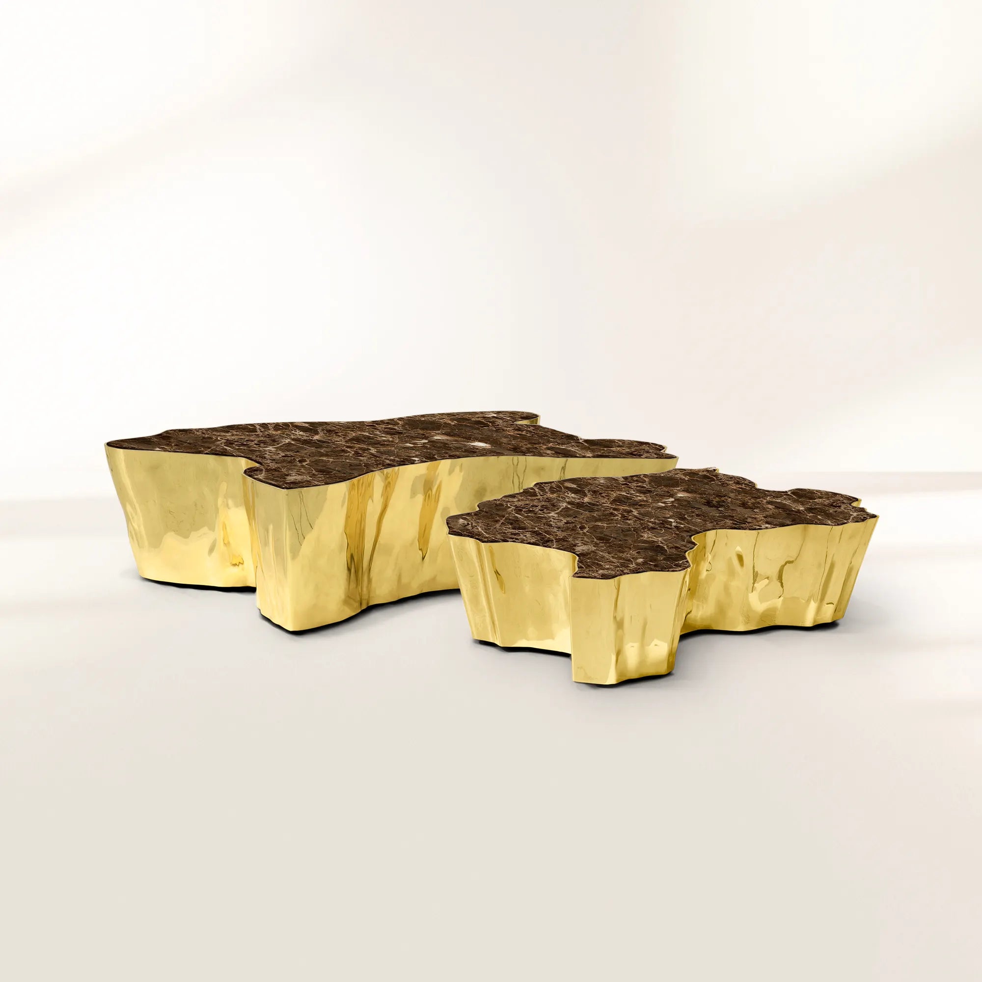 Brass Sculptural Form Coffee Table