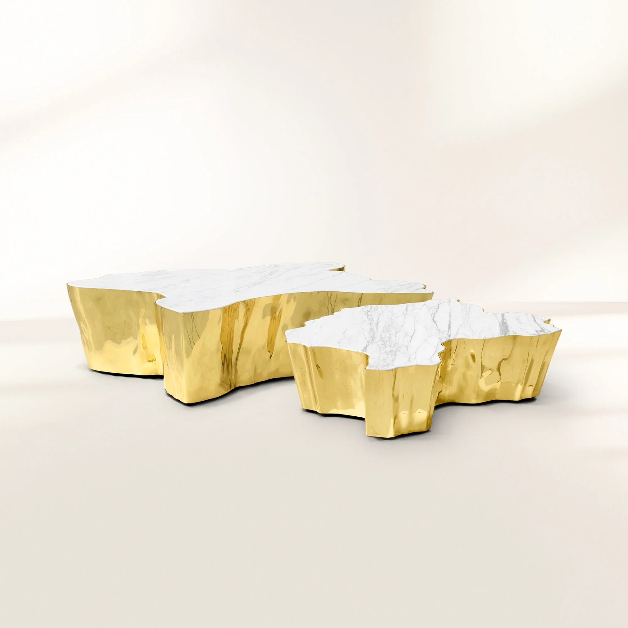 Brass Sculptural Form Coffee Table
