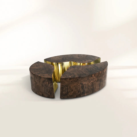 Brass Sculptural Form Dining Table