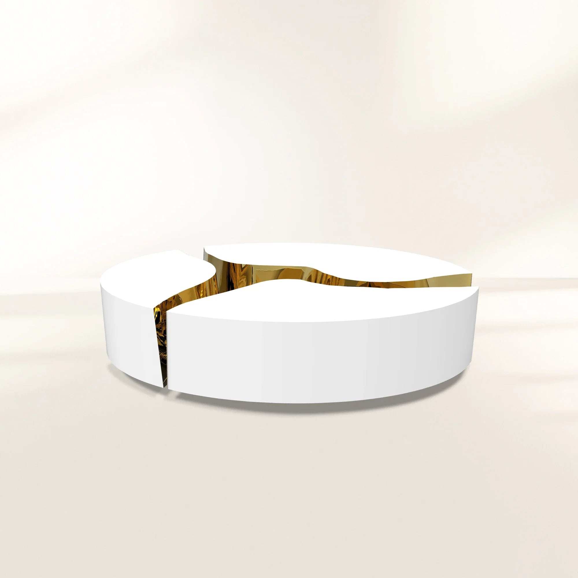 Brass Sculptural Form Dining Table