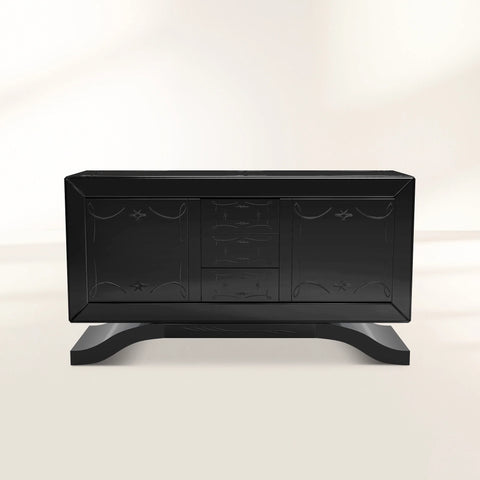 Mirrored Black Sideboard Cabinet