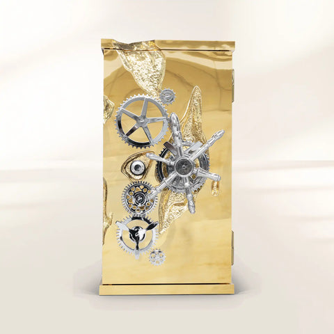 Collectible Vault Safe with Gold-Plated Finish and Secret