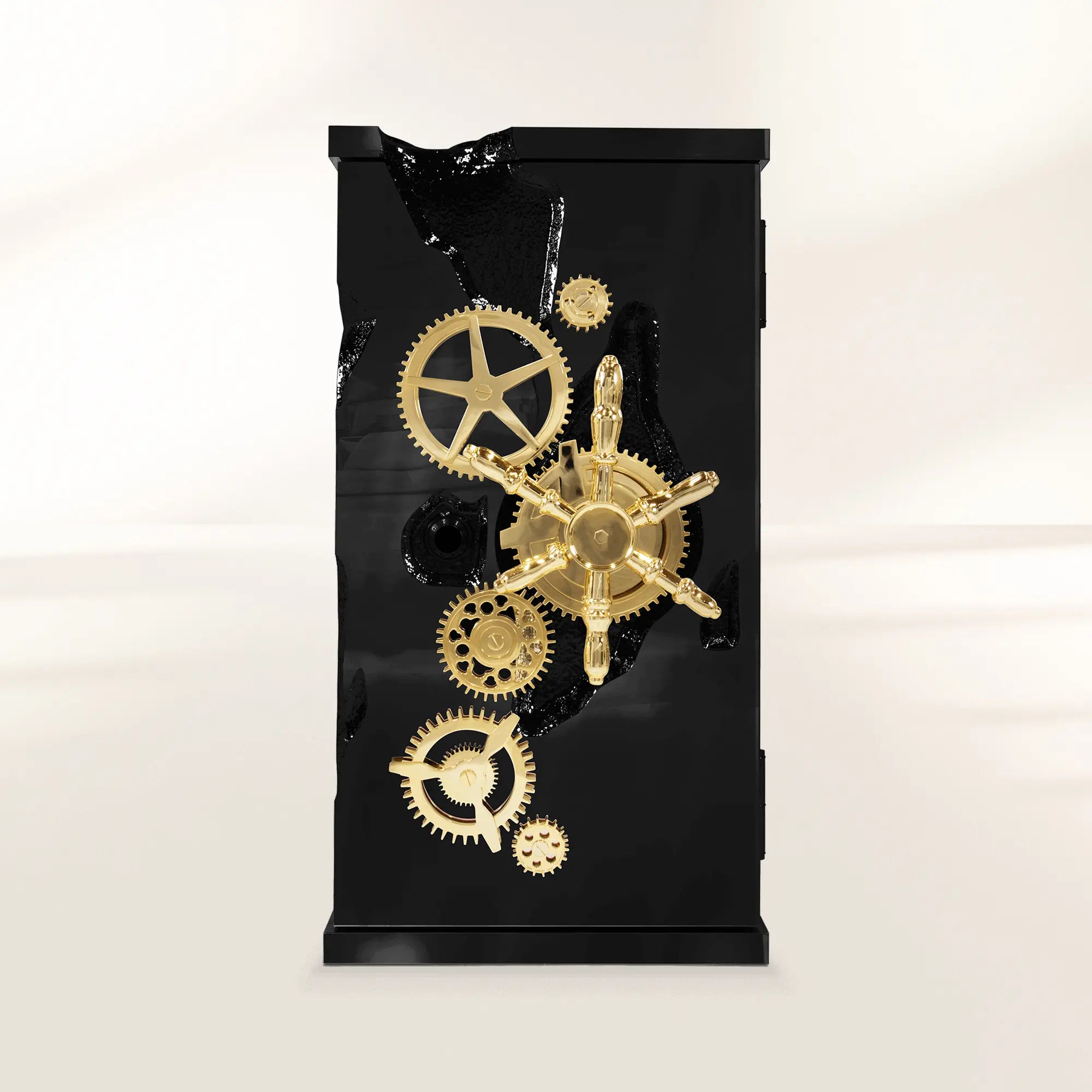 Collectible Vault Safe with Gold-Plated Finish and Secret