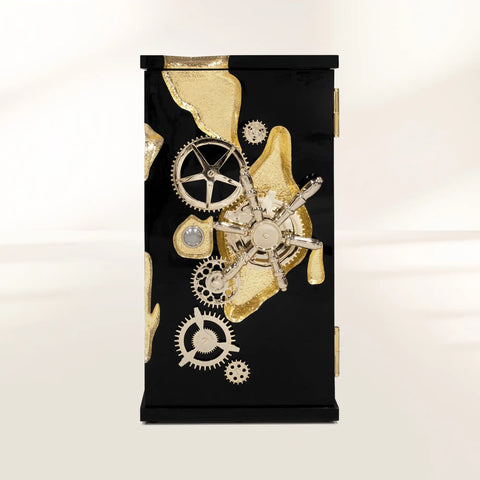 Collectible Vault Safe with Gold-Plated Finish and Secret