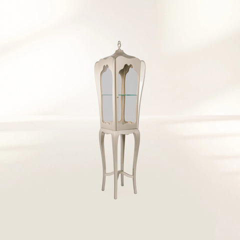 Mahogany Glass Black Slim Frame Display Cabinet