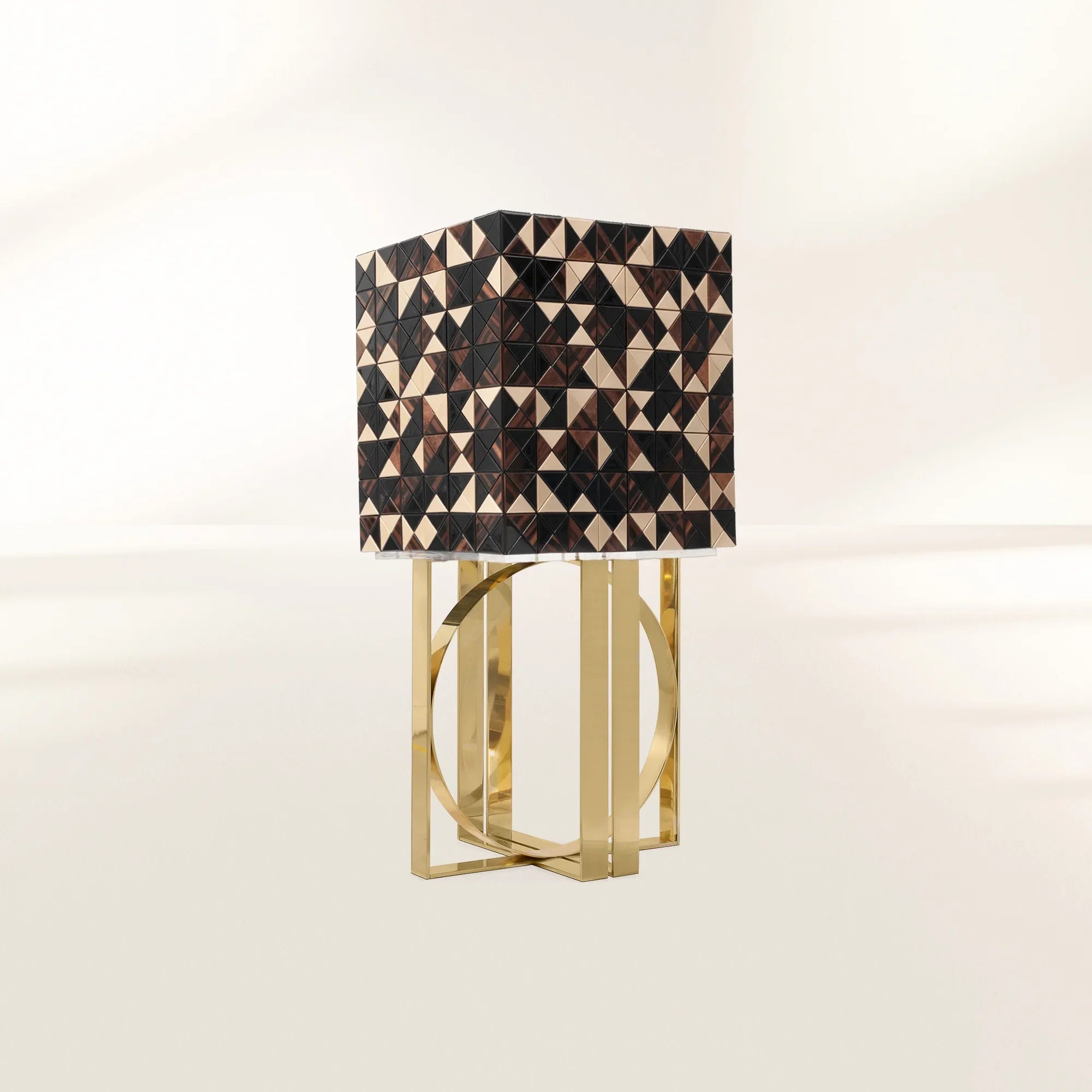 Mirrored Lacquer Black Bar Cabinet