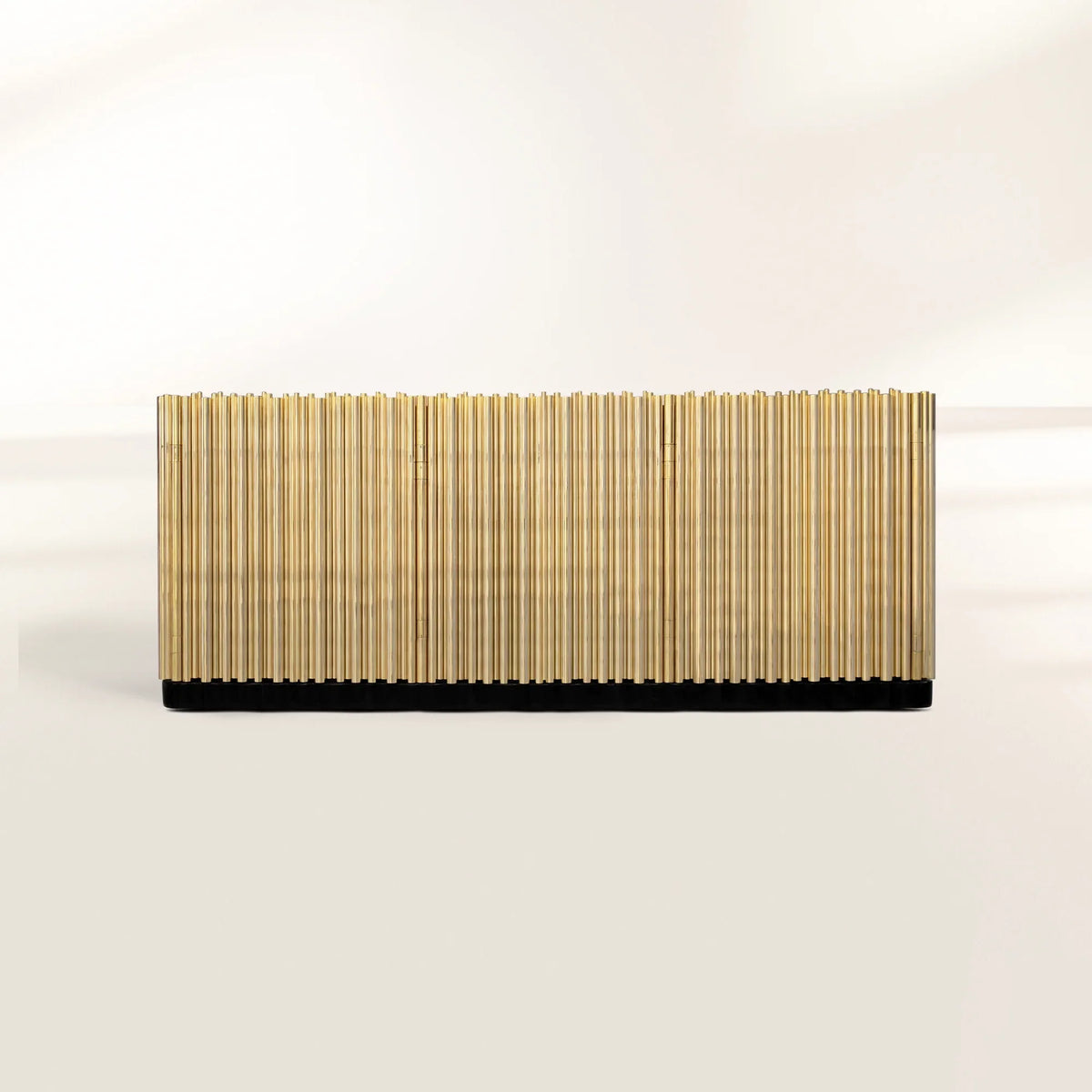 Brass Hidden Storage Sculptural Form Sideboard