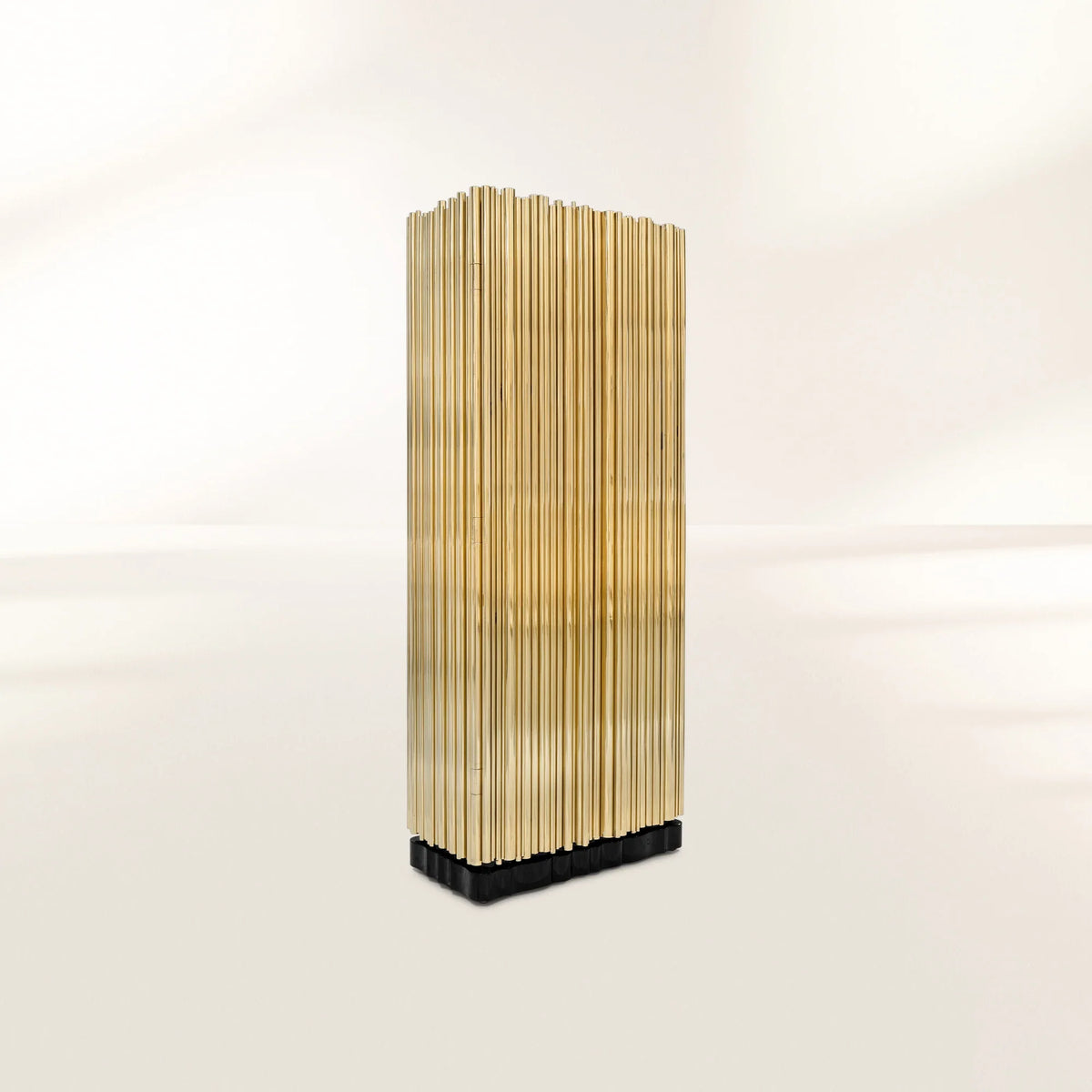 Brass Glass Hidden Storage Display Cabinet Glass Shelves