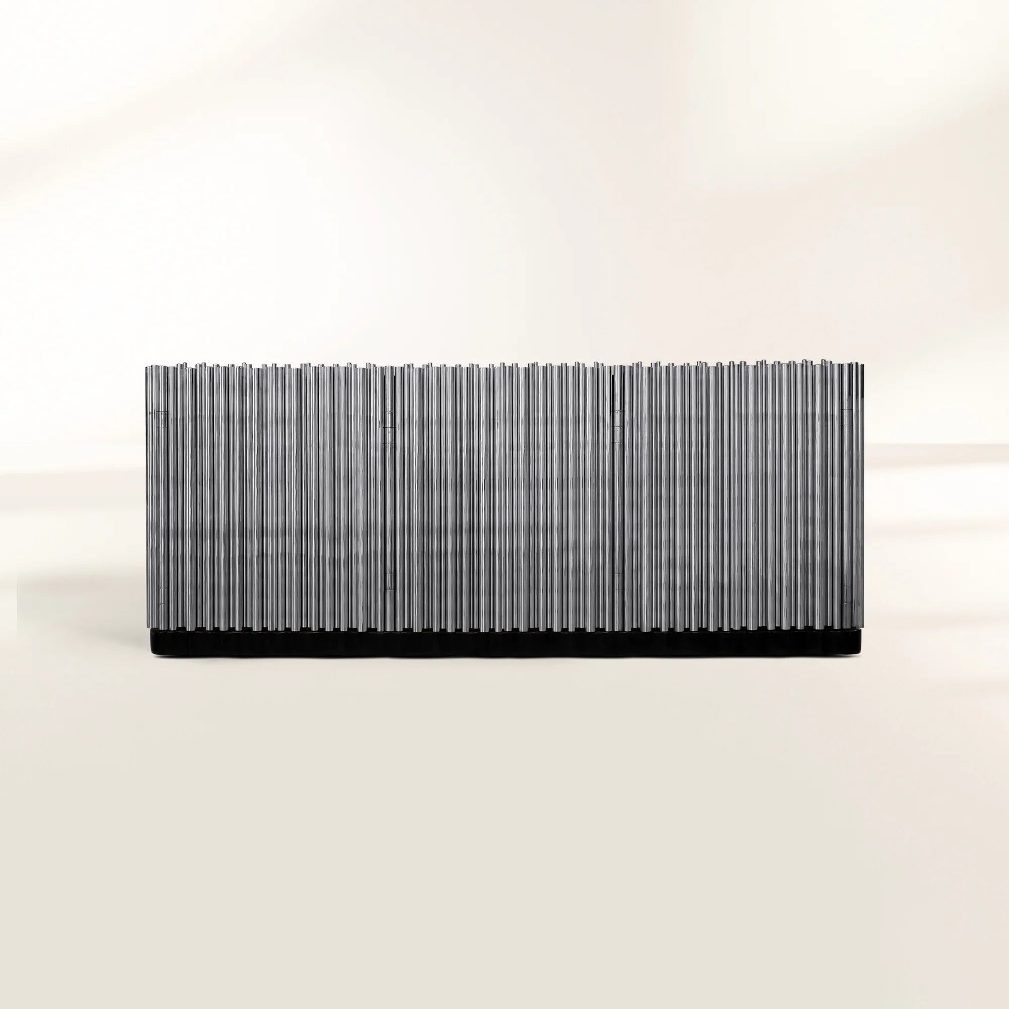 Brass Hidden Storage Sculptural Form Sideboard