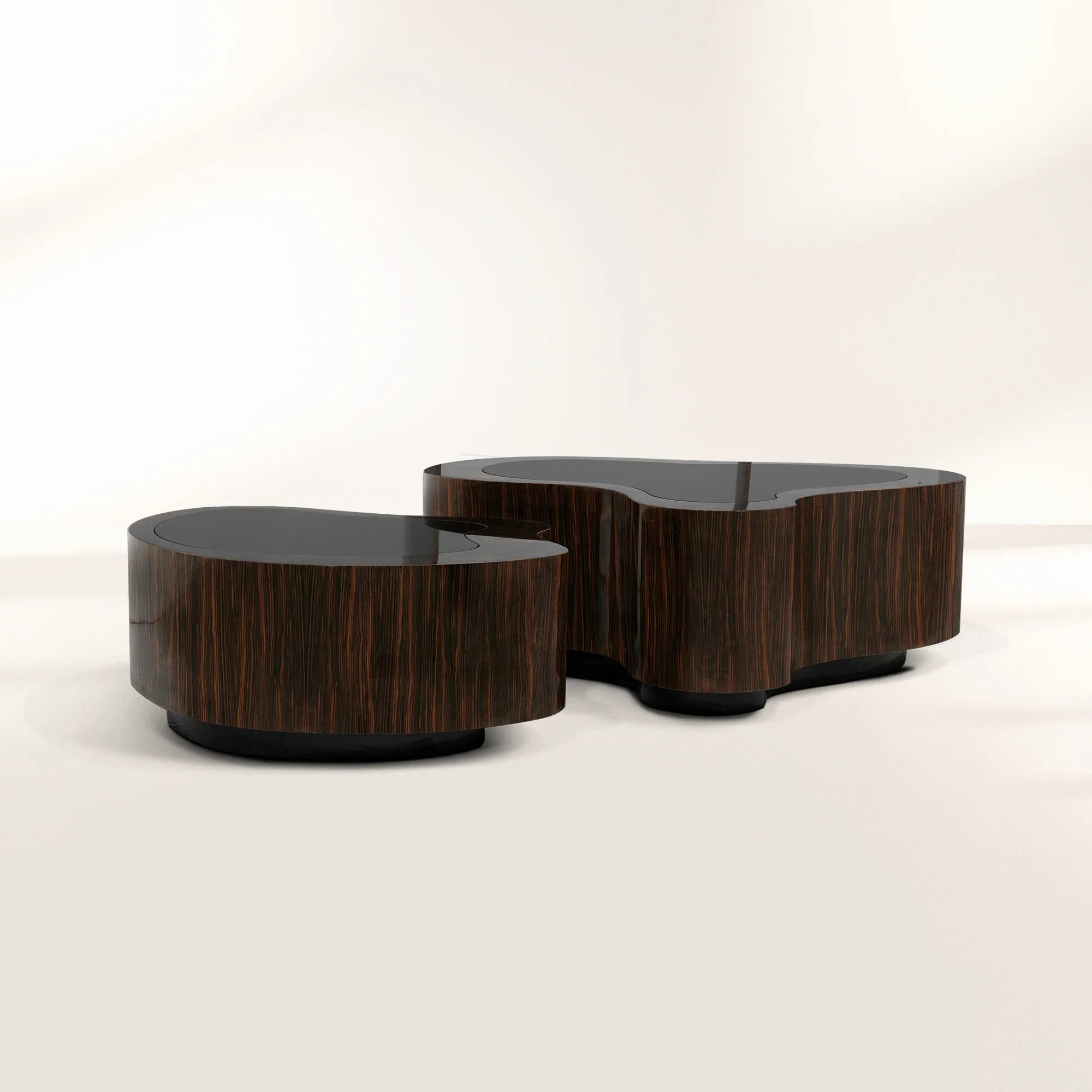 Brass Sculptural Form Coffee Table Living Room