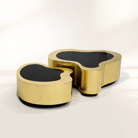 Brass Sculptural Form Coffee Table Living Room