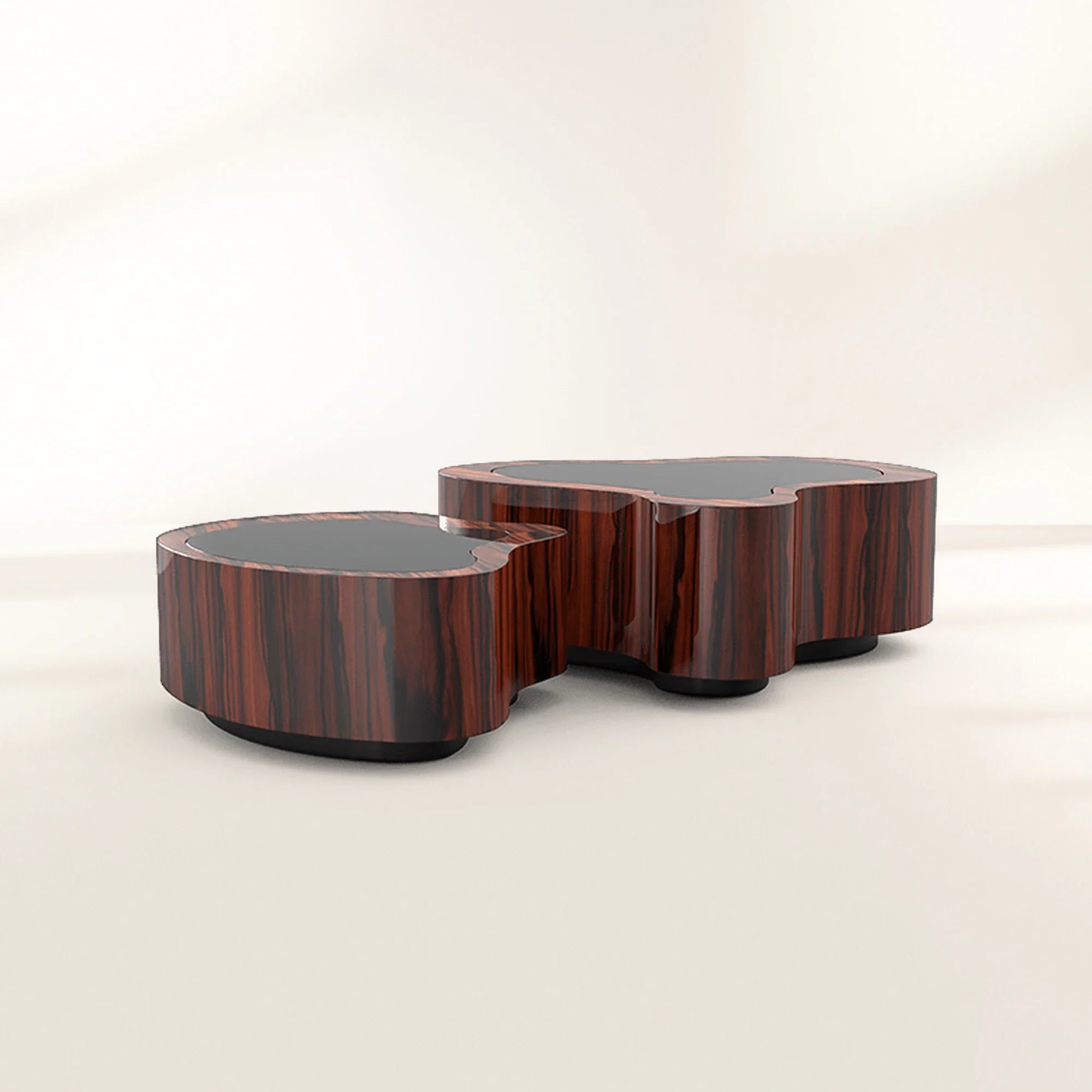 Brass Sculptural Form Coffee Table Living Room
