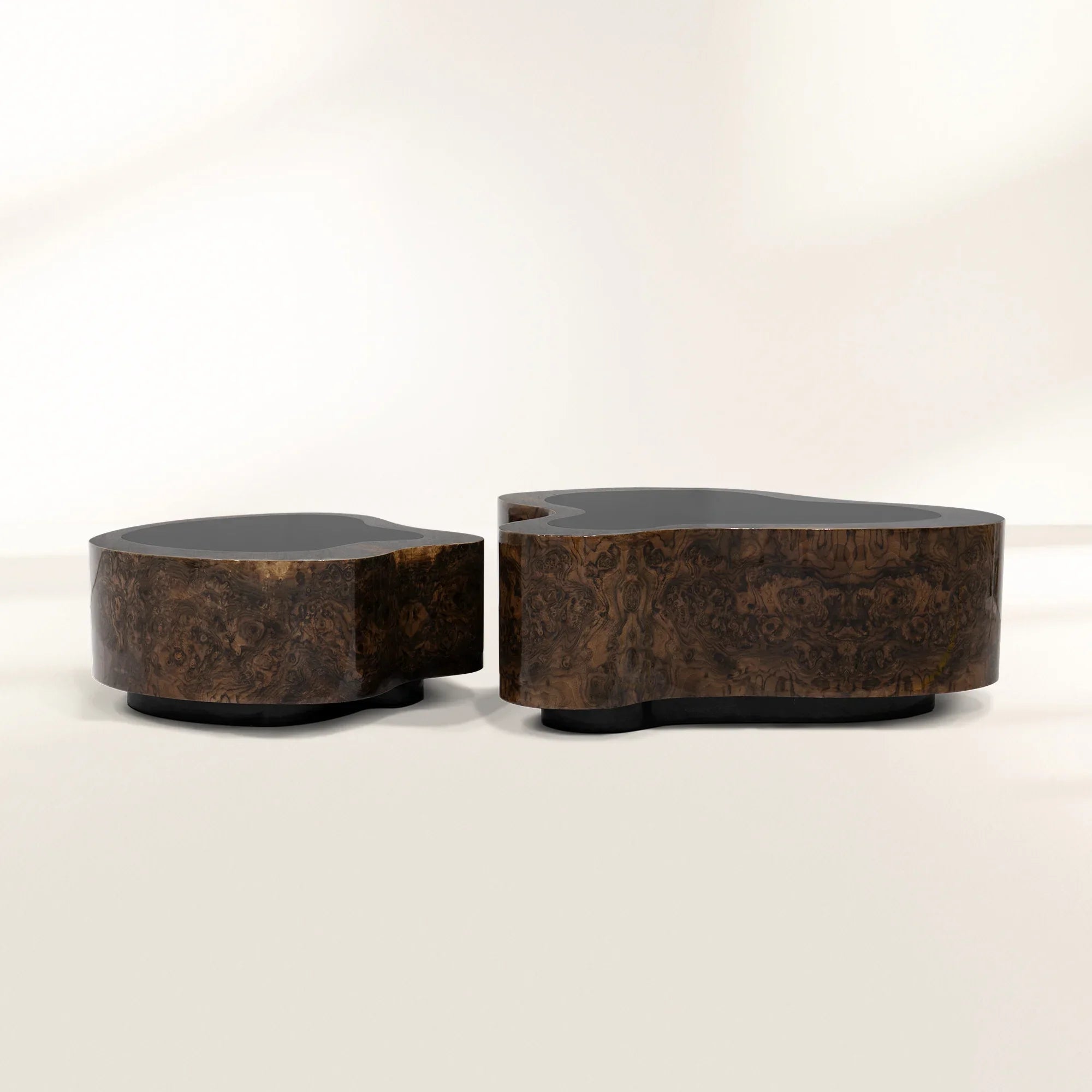 Brass Sculptural Form Coffee Table Living Room