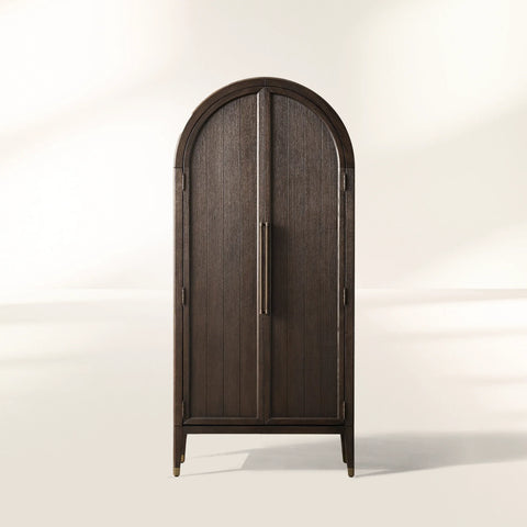 Hattie Oak Living Room Tall Display Cabinet Wood Office Bookcase Dining Sideboard