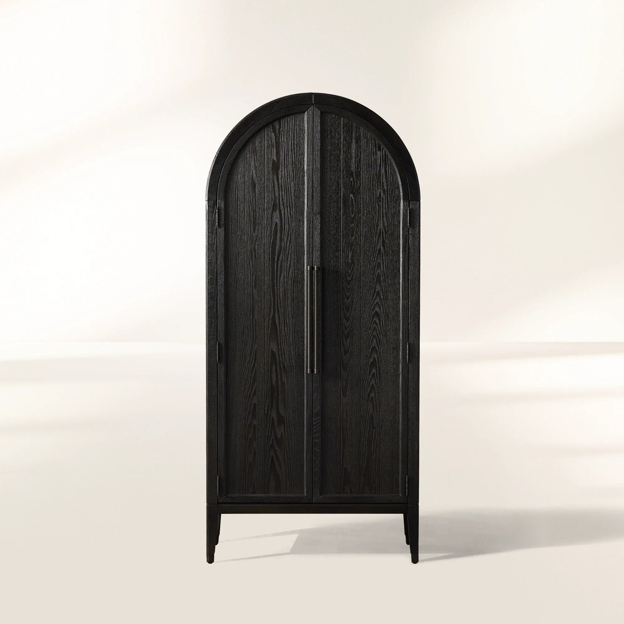 Hattie Oak Living Room Tall Display Cabinet Wood Office Bookcase Dining Sideboard