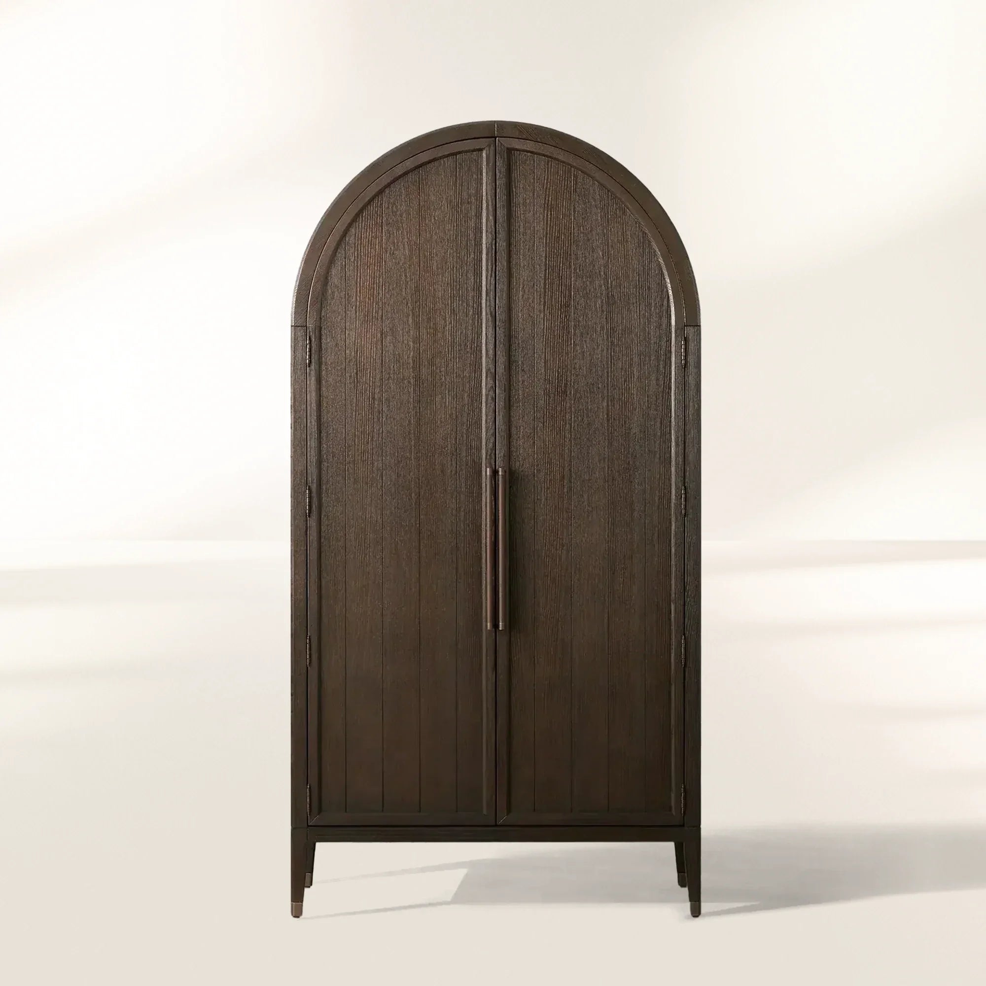 Hattie Oak Living Room Tall Display Cabinet Wood Office Bookcase Dining Sideboard