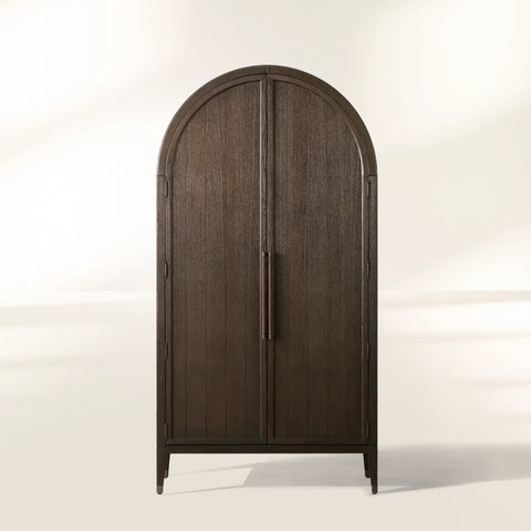 Hattie Oak Living Room Tall Display Cabinet Wood Office Bookcase Dining Sideboard