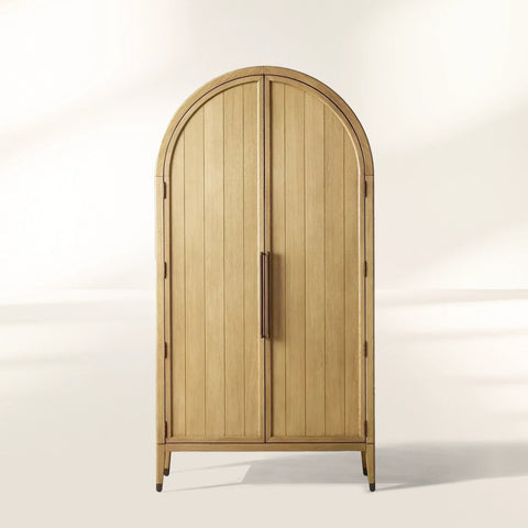 Hattie Oak Living Room Tall Display Cabinet Wood Office Bookcase Dining Sideboard