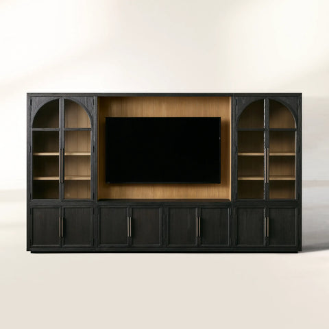 Hattie Solid Oak Wall Unit with Adjustable TV Mount
