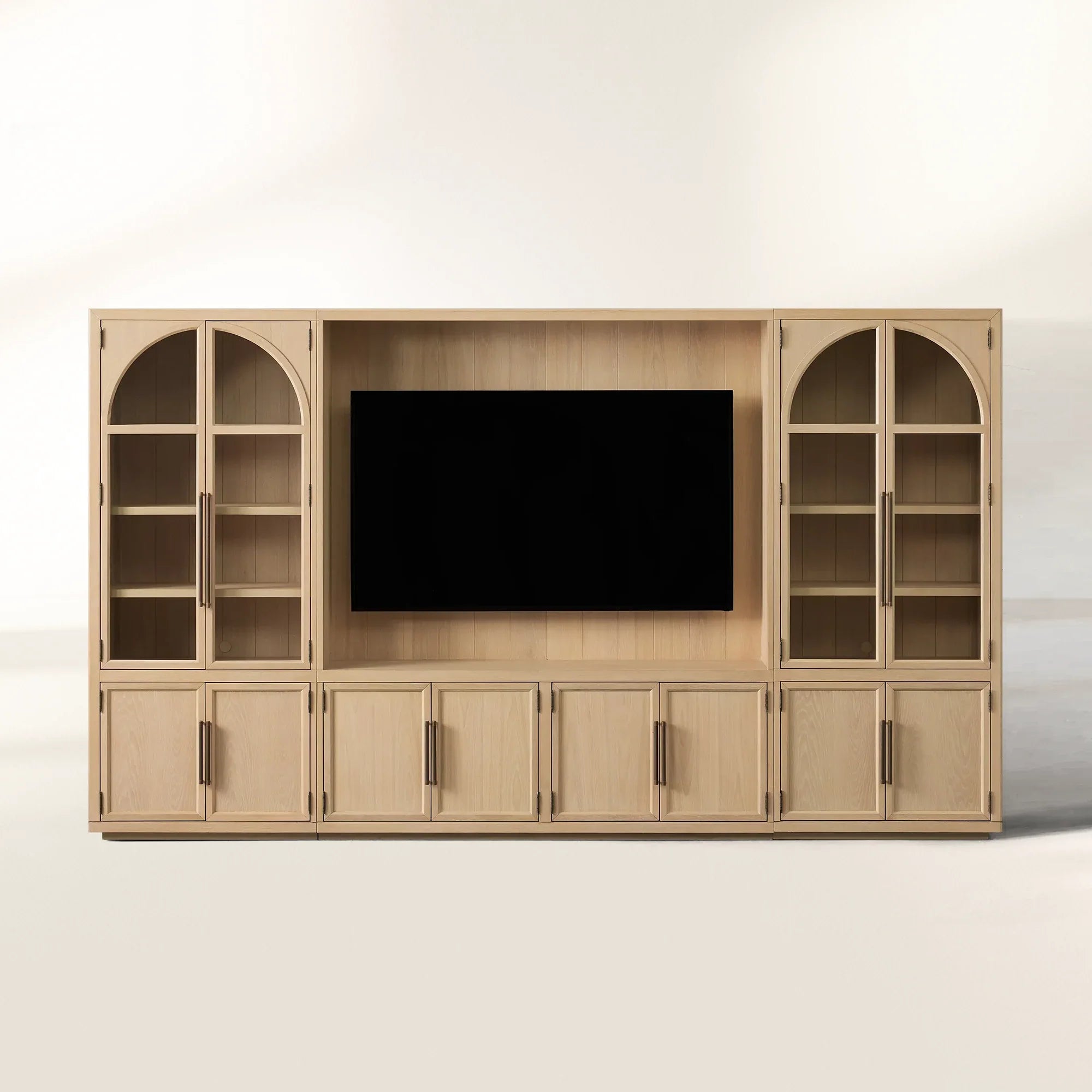 Hattie Solid Oak Wall Unit with Adjustable TV Mount
