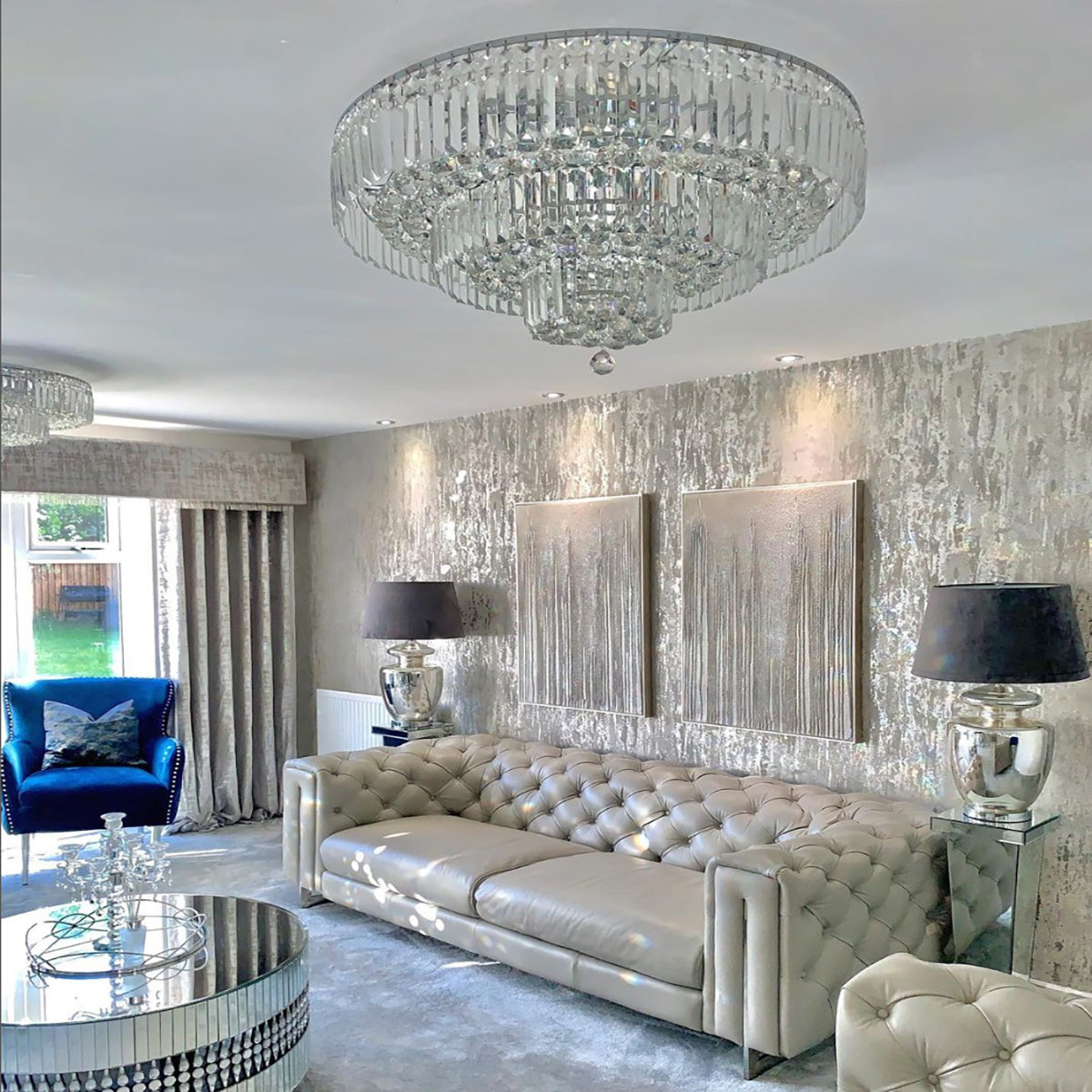 chandelier,chandeliers,crystal,robs,flush mount,ceiling,extra large,large,big,huge,oversize,living room,hotel hobby,bedroom,chrome,sliver