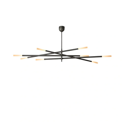 Rousseaw 8-Light Mobile Etched Rod Chandelier