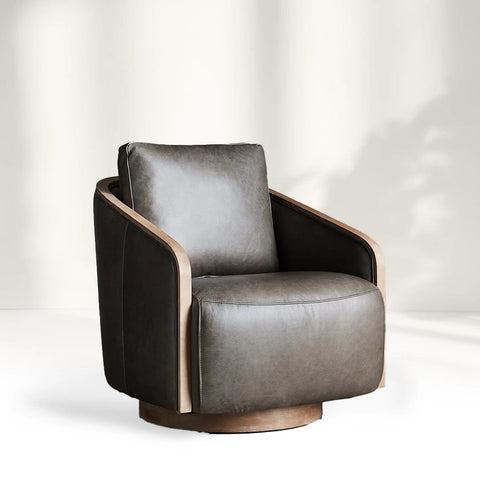 Pomona Leather Swivel Chair