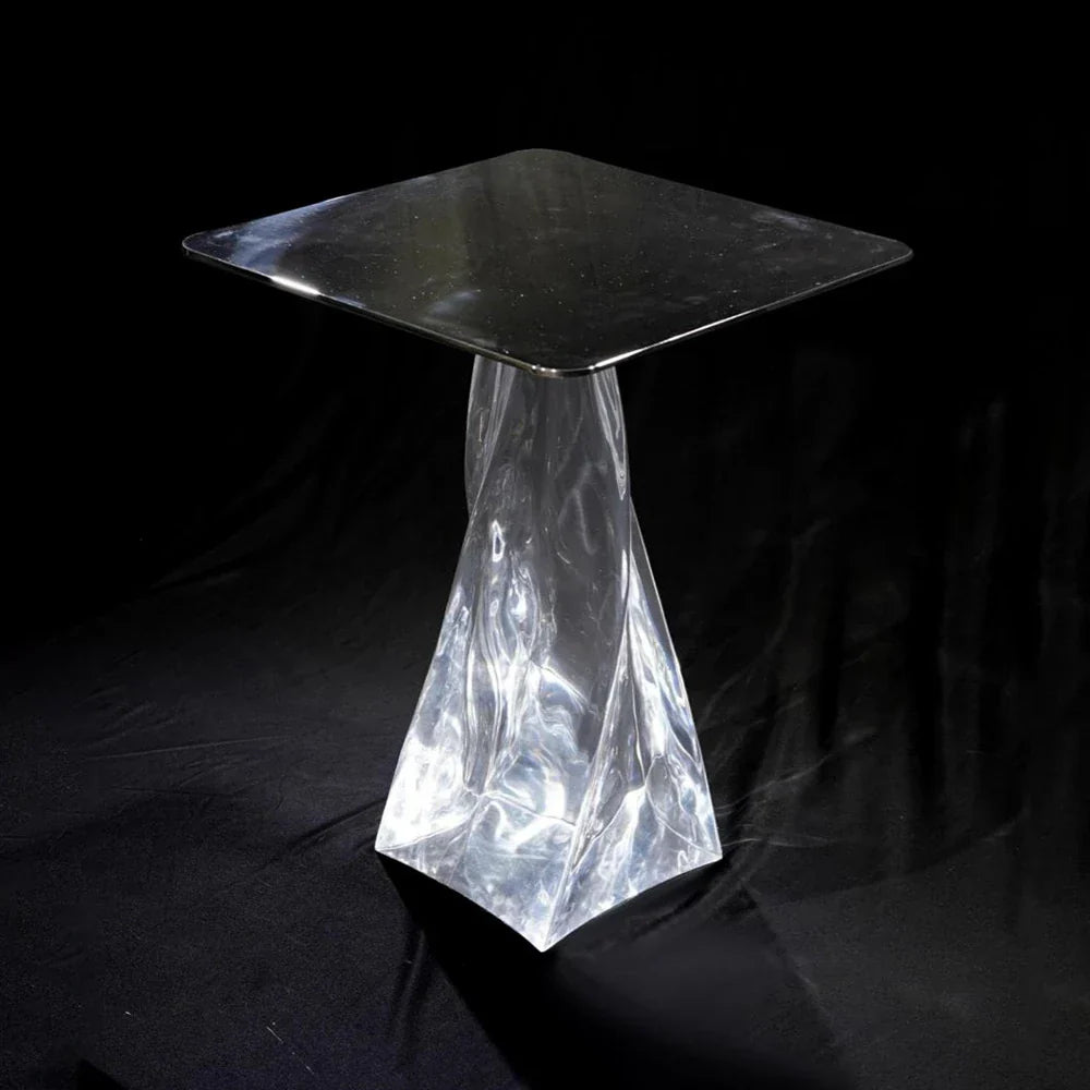 Poseidon Gyrate Epoxy Base Side Table A