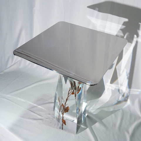 Poseidon Gyrate Epoxy Base Side Table B