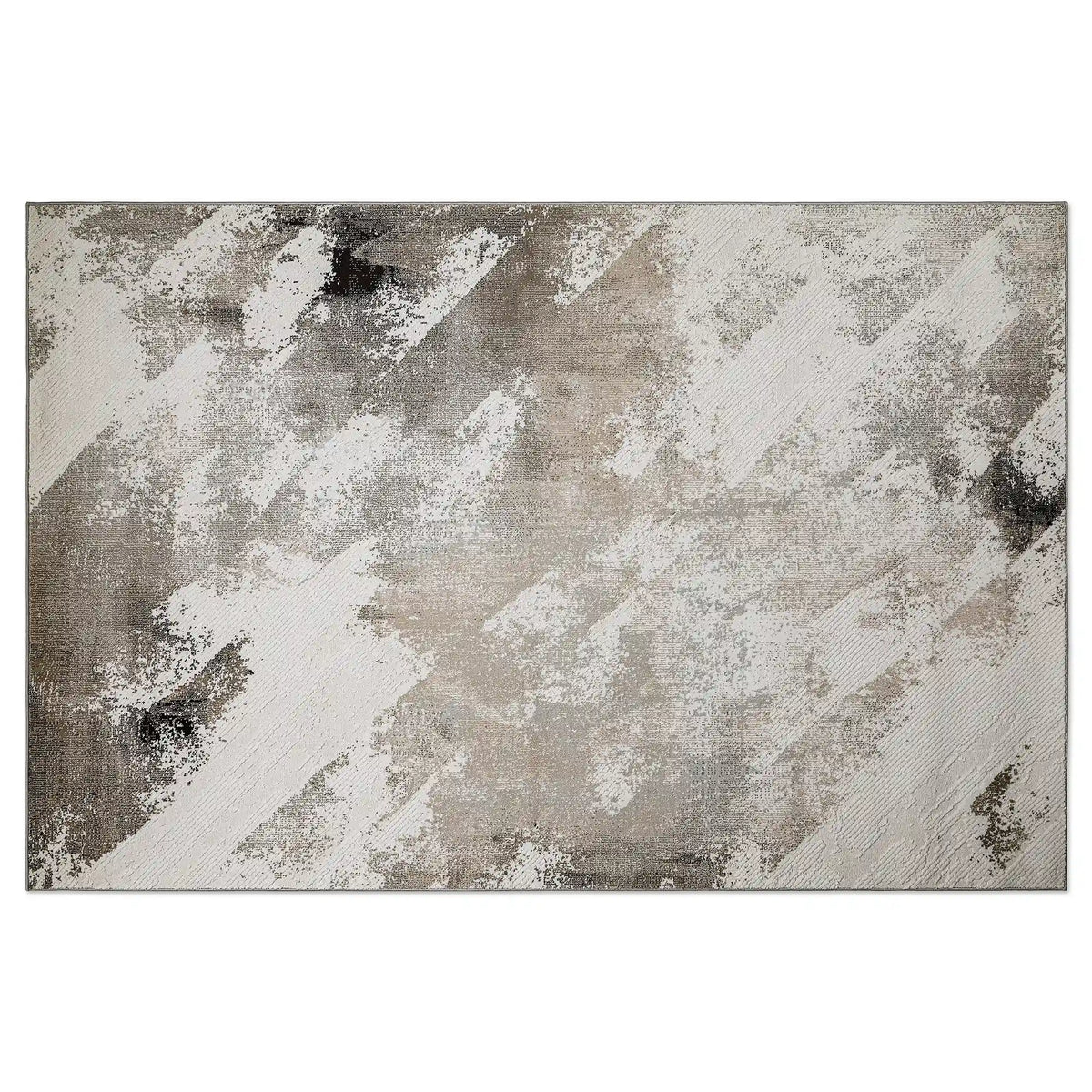 Puxina Abstract Brushstroke Neutral Area Rug