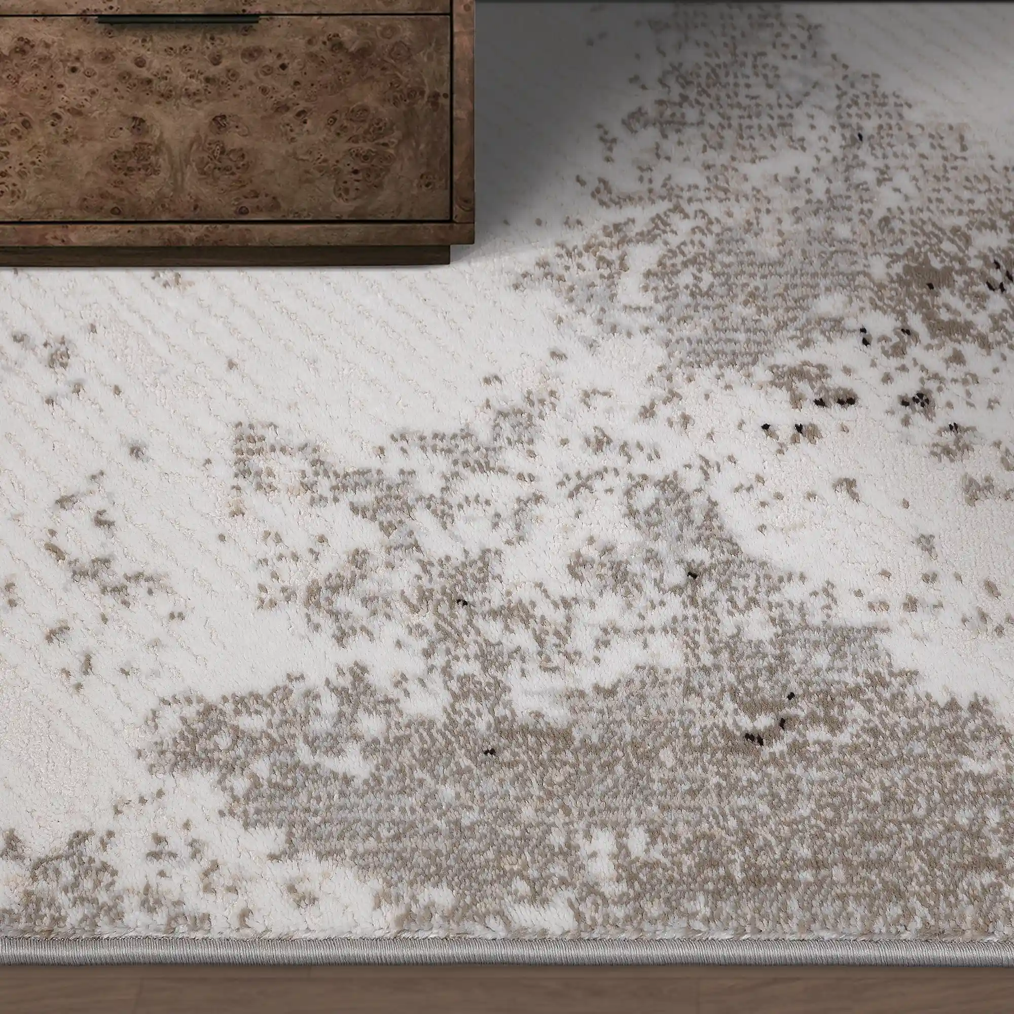 Puxina Abstract Brushstroke Neutral Area Rug