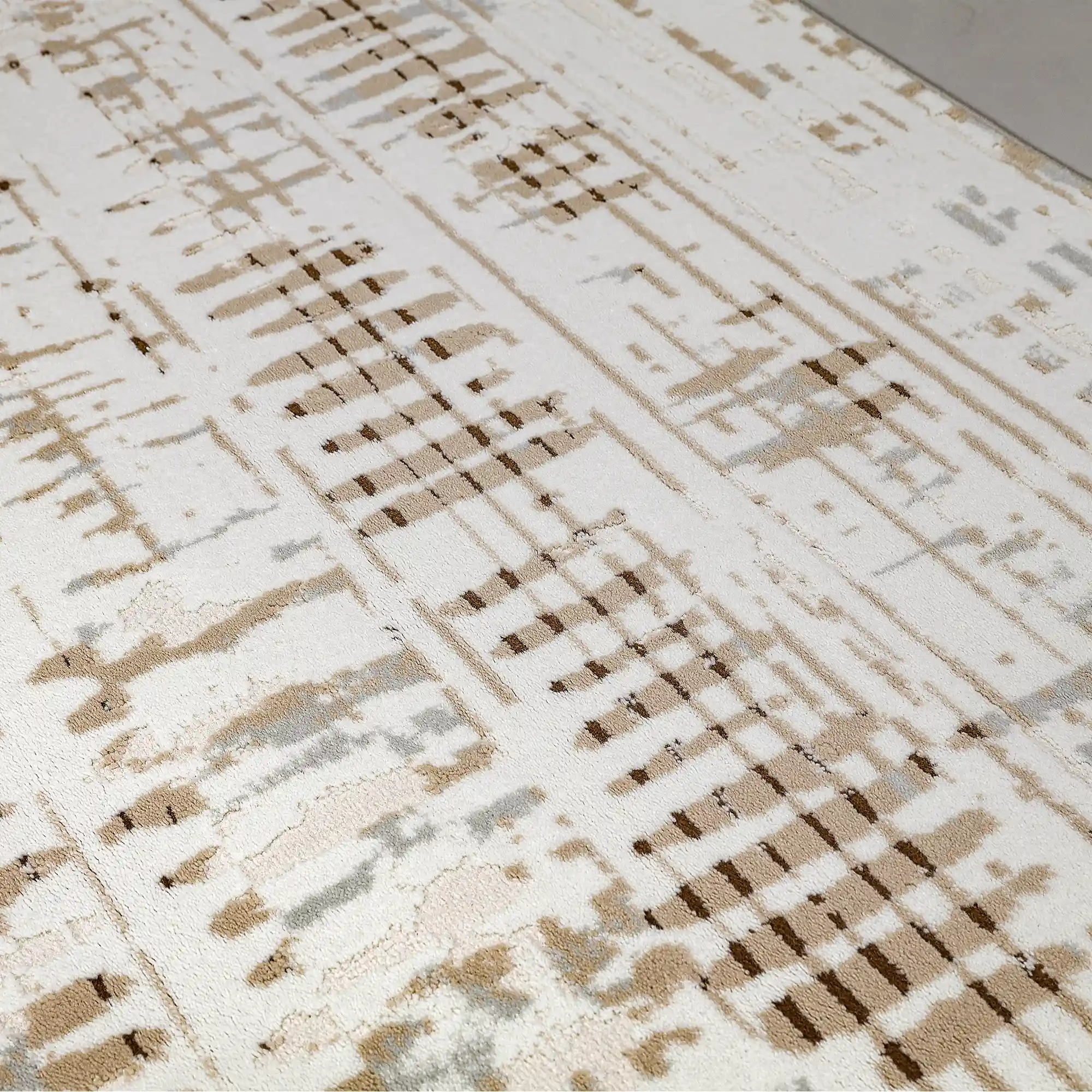 Puxina Abstract Linear Texture Neutral Area Rug