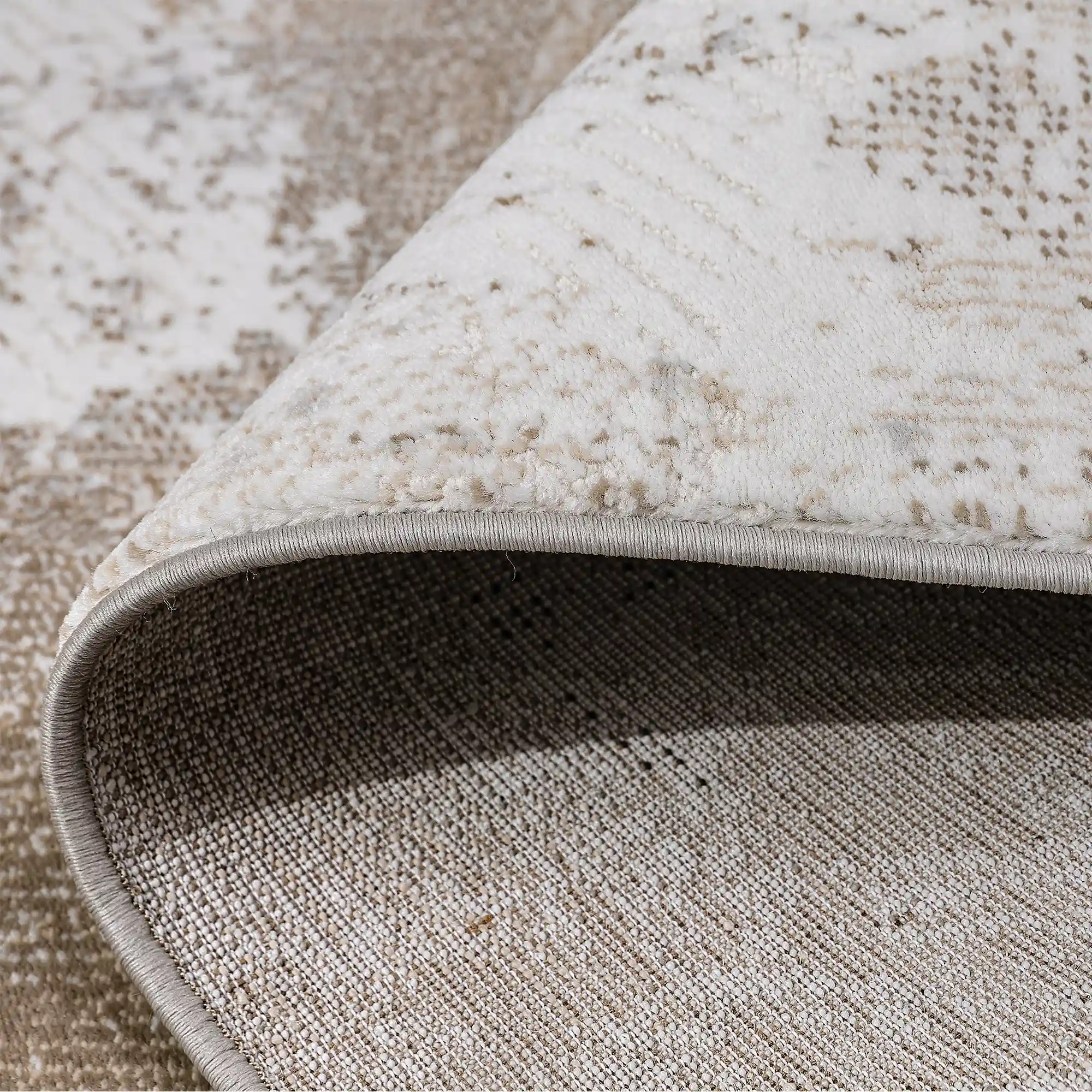 Puxina Abstract Brushstroke Neutral Area Rug