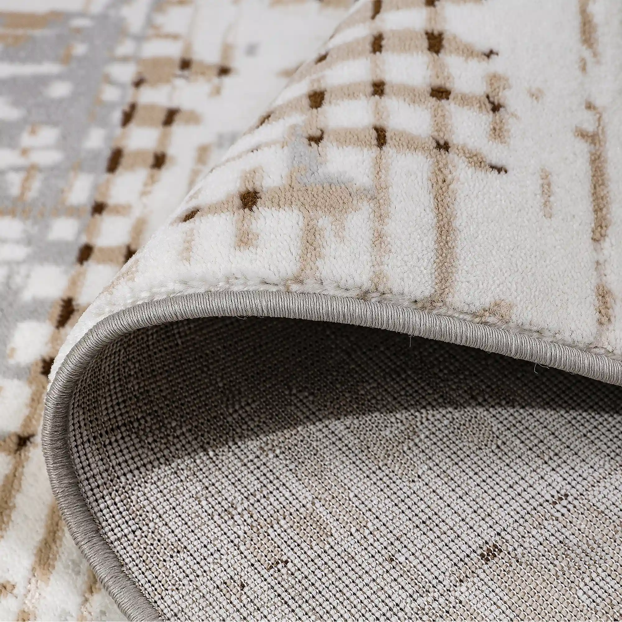 Puxina Abstract Linear Texture Neutral Area Rug