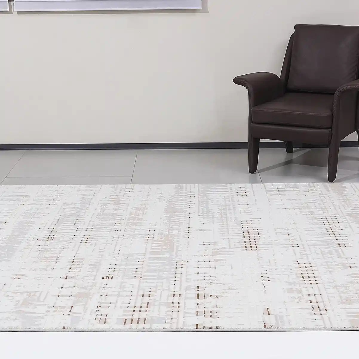 Puxina Abstract Linear Texture Neutral Area Rug