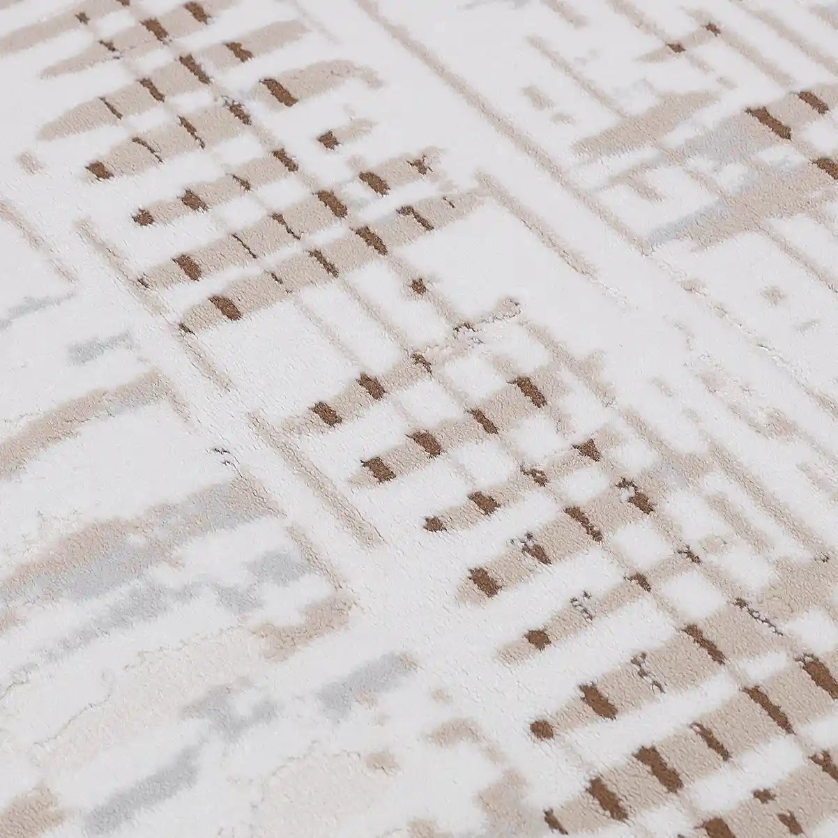 Puxina Abstract Linear Texture Neutral Area Rug