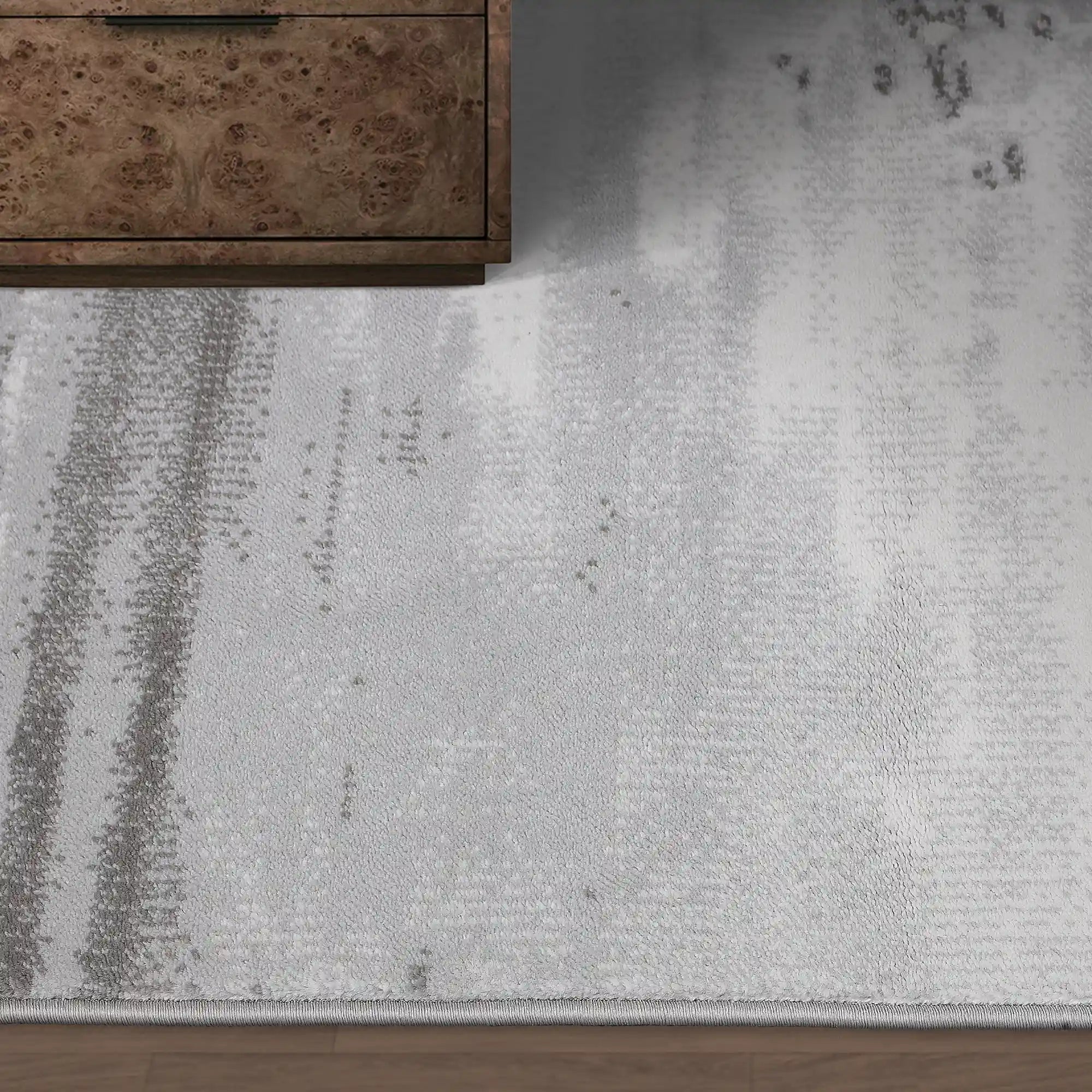 Puxina Horizon Soft Linear Texture Neutral Area Rug
