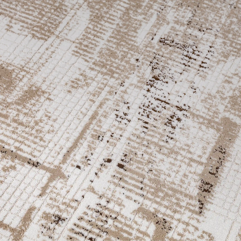 Puxina Layered Block Abstract Neutral Area Rug