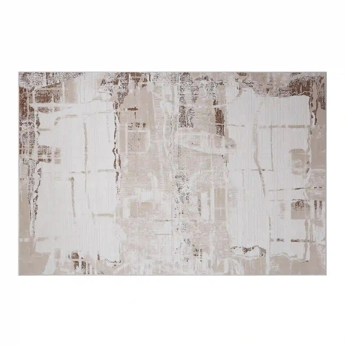 Puxina Layered Block Abstract Neutral Area Rug